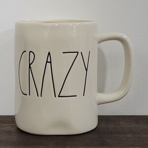 Rae Dunn Cream 'Crazy' Mug
